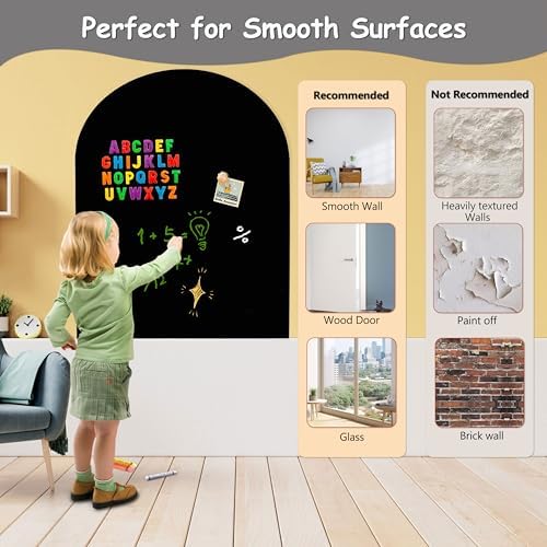 YINGXUN Magnetic Wall Decal Arch Chalkboard 40x32 Black