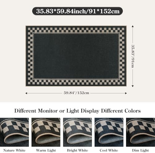 OJIA Easy Jute 3x5 Area Rug Non-Slip