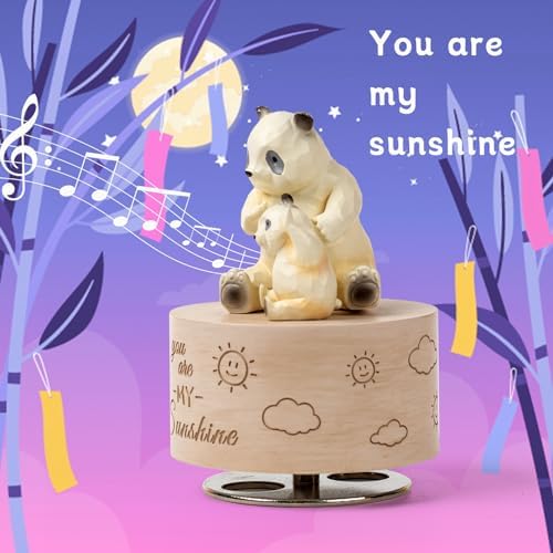 Panda Music Box Figurine with You Are My Sunshine Song