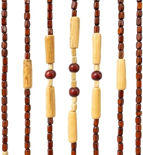 Mignonnememe Bamboo Beaded Curtains for Doorways