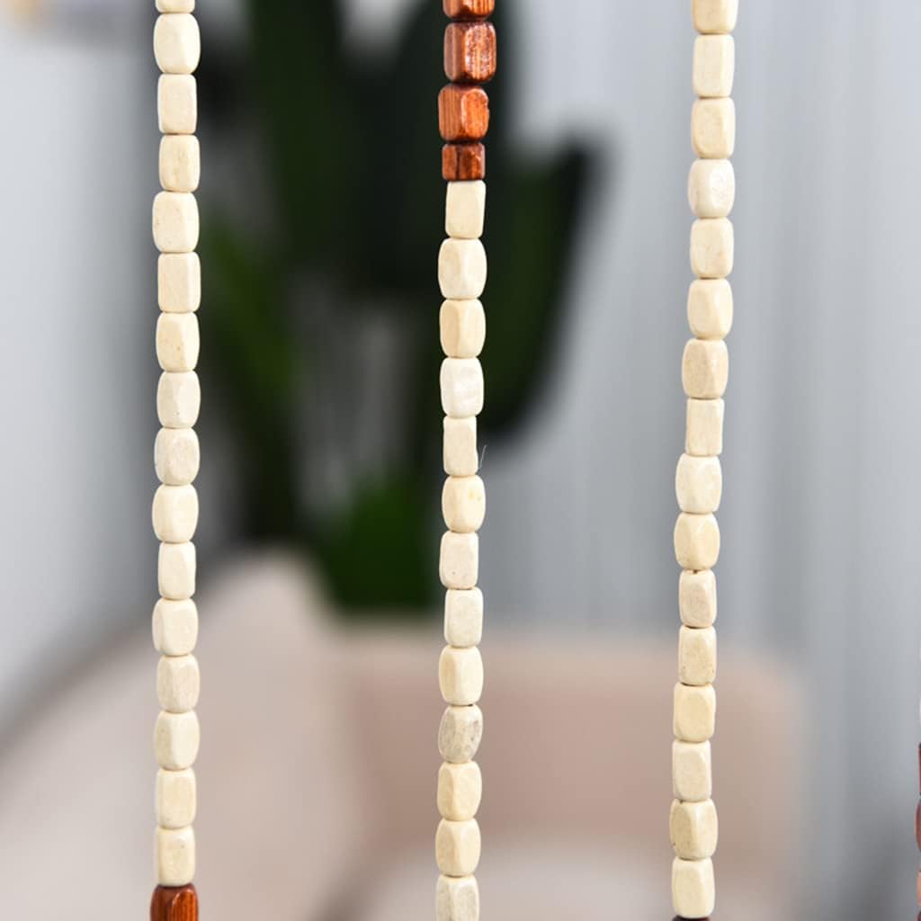 ZHOUXIAO Wood Beaded Curtain 38 Strands 90x175cm Door Divider