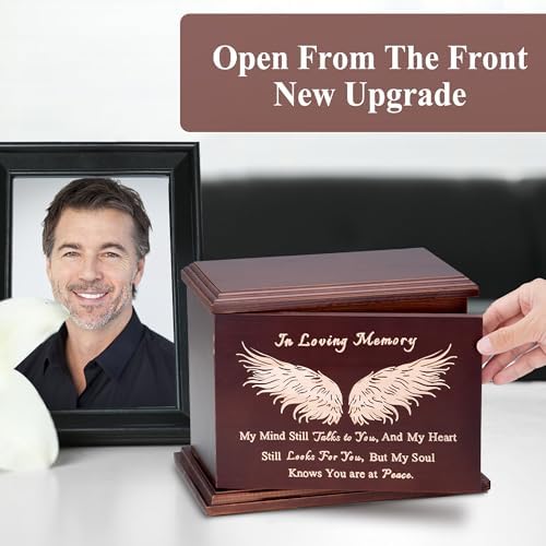 Dobango Cremation Urn Wooden Box for Human Ashes Adult Male Female