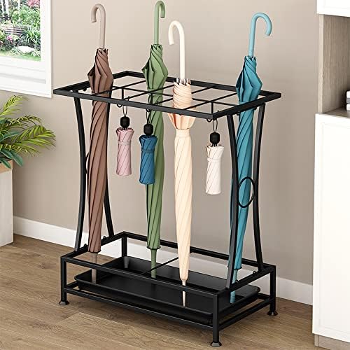 Tonchean Umbrella Rack Stand with 21 Slots and Drip Tray Black