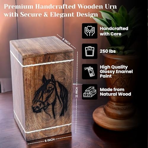 Handmade Hardwood Cremation Urn for Human Ashes Adult