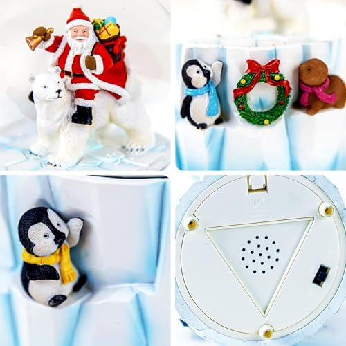 MrWinder Christmas Snow Globe Musical Decor