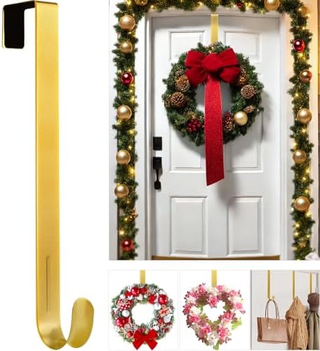12 Inch Metal Wreath Hanger for Front Door