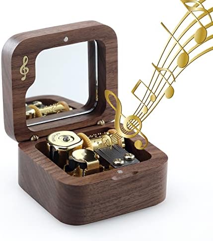 Wooden Wind-up Music Box with You Are My Sunshine Tune