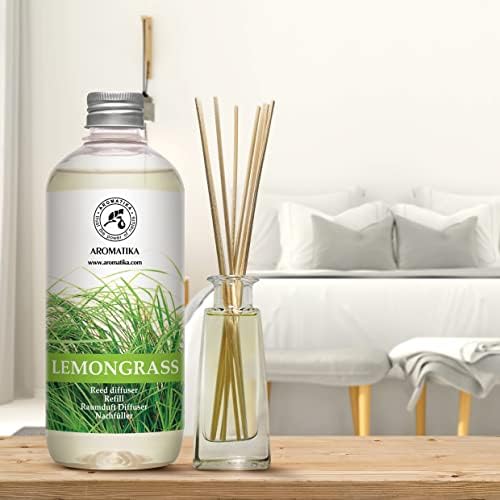 Lemongrass Reed Diffuser Refill 17 Fl Oz Natural Essential Oil