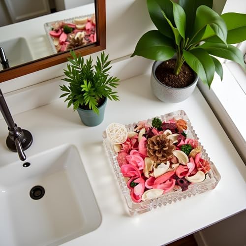 Pretysnow Rose Scented Potpourri Bowl Decor