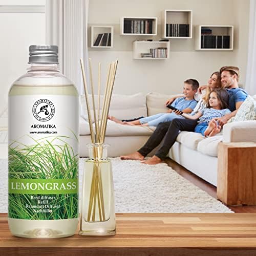 Lemongrass Reed Diffuser Refill 17 Fl Oz Natural Essential Oil