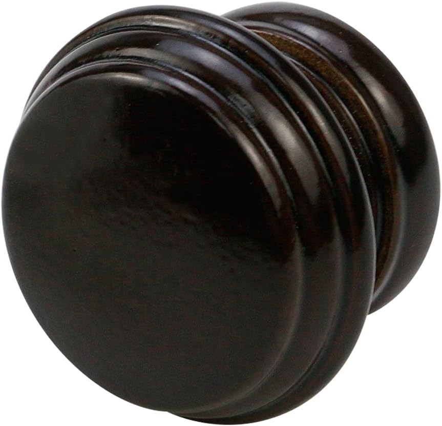 T Tulead Brown Curtain Rod Finial 2PCS