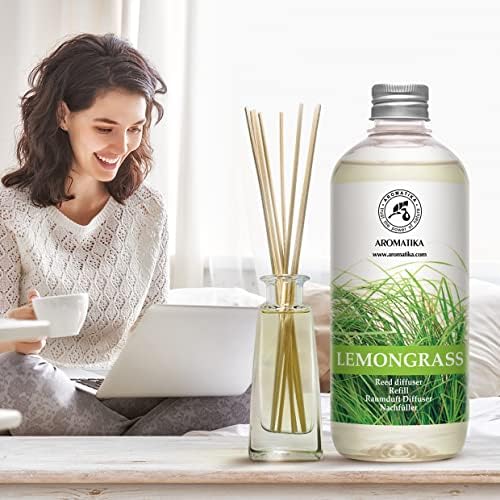 Lemongrass Reed Diffuser Refill 17 Fl Oz Natural Essential Oil