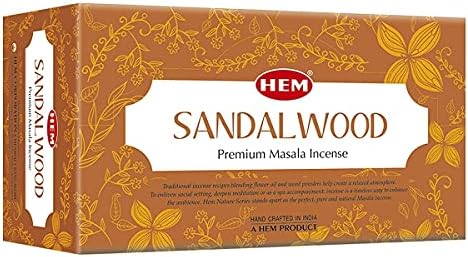 HEM Premium Sandalwood Masala Incense Sticks - Pack of 12