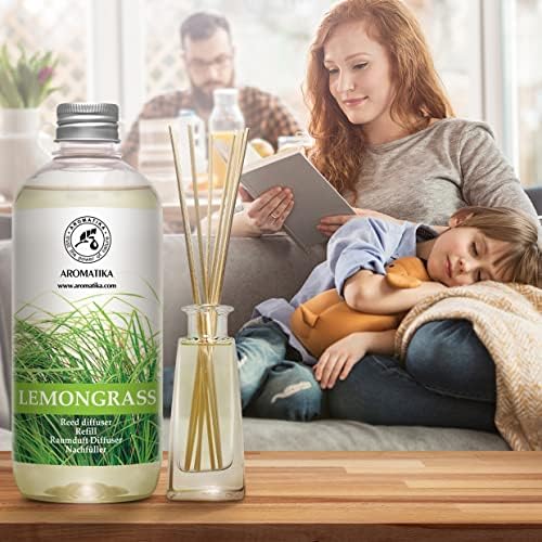 Lemongrass Reed Diffuser Refill 17 Fl Oz Natural Essential Oil
