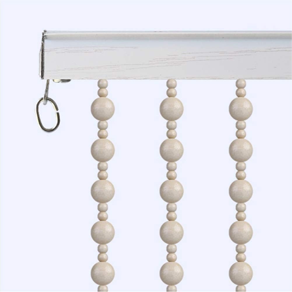 White Beaded Door Curtain with Customizable Strand Options