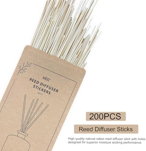 UCC 200PCS Reed Diffuser Sticks 10 Inch Natural
