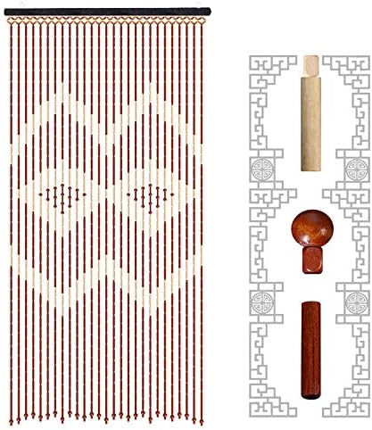 Bamboo Wood Bead Curtain with 27 Lines