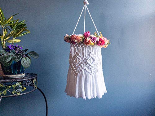 Wild Cotton Bohemian Nursery Hanging Mobile - Floral Macrame Decor