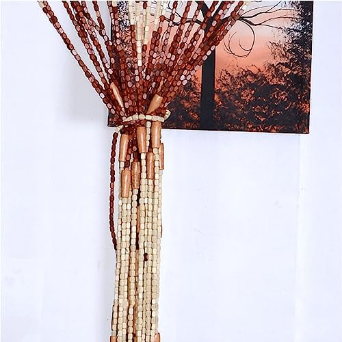 GVILTY Wooden Beaded Curtains Window Decor 90x175cm
