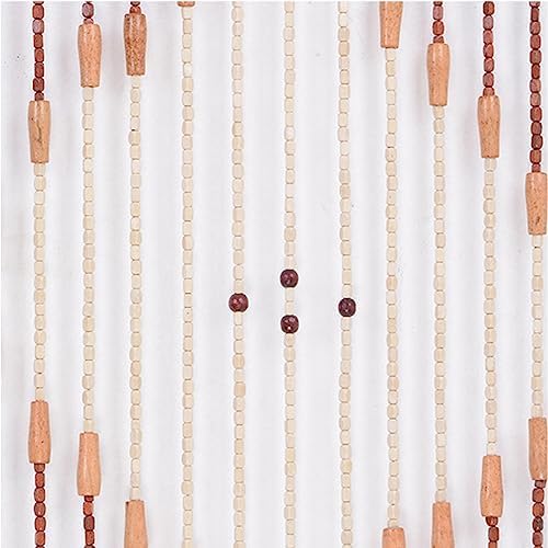 GVILTY Wooden Beaded Curtains Window Decor 90x175cm