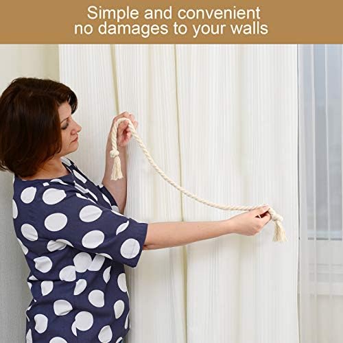 Tatuo 8 Piece Curtain Rope Tiebacks Beige