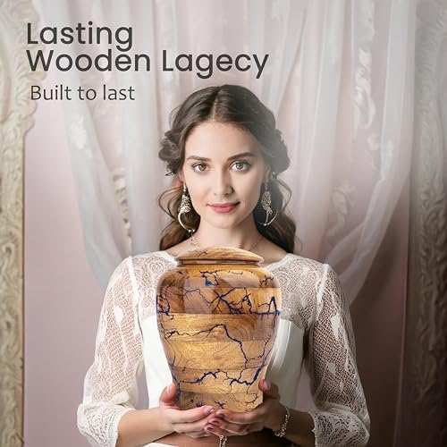 Lightning Design Urn for Human Ashes - Handmade Resin Cremation Urn