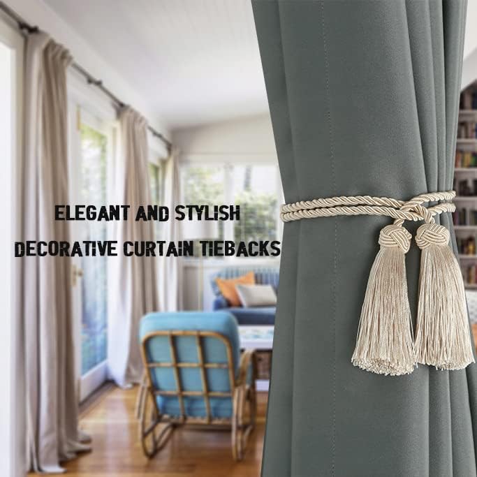 BEL AVENIR 6 Pack Curtain Tiebacks with Tassel