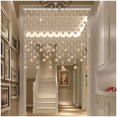 ZHOUXIAO Crystals Beaded Tassel Panel Curtains for Doorways