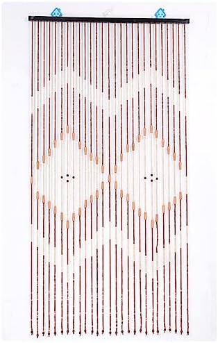 GVILTY Wooden Beaded Curtains Window Decor 90x175cm