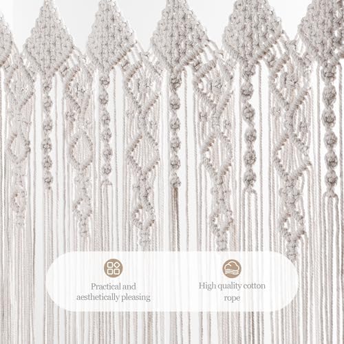 Boho Valance Macrame Curtains 31 W x 39 L