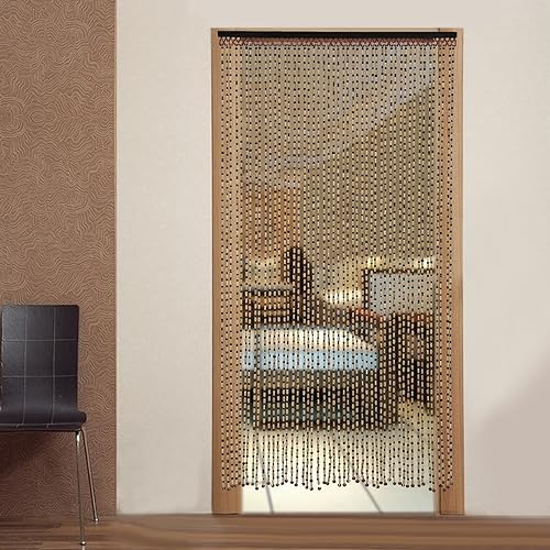 Wood Beaded Curtain for Home Decor and Privacy