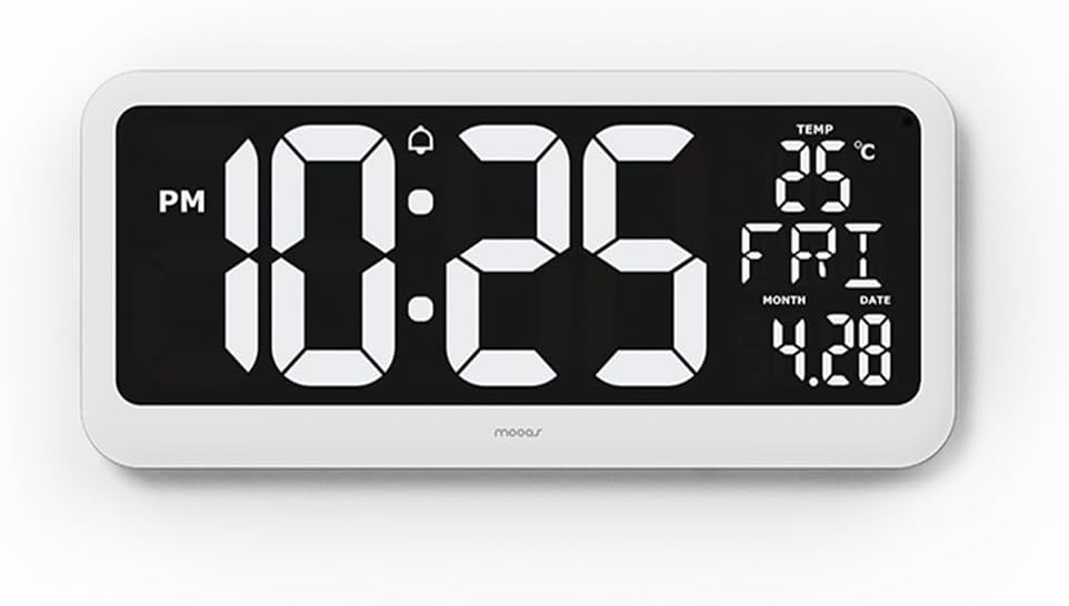 Mooas Digital Alarm Clock with Mirror Display