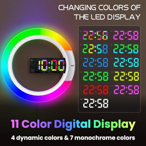 AGEK LED Digital Wall Clock with Remote Control