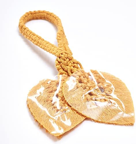 Handmade Cotton Curtain Tiebacks with Adjustable Wooden Beads