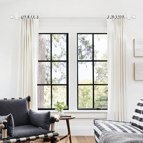 USFOOK Adjustable No Drill Curtain Rods 32-58 Inches