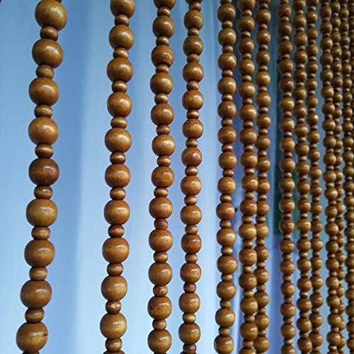 Beaded Curtain Wooden Doorway Divider Decor
