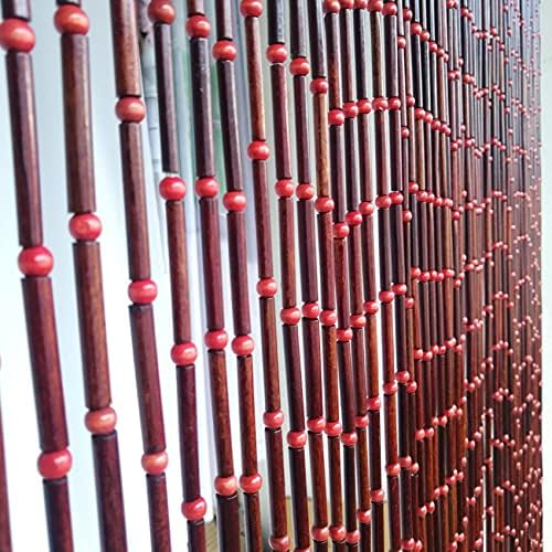 Natural Wood Bamboo Beaded Curtain for Home Decor
