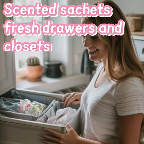 Aucuda 4 Pack Lavender Scented Sachets for Drawers Closets