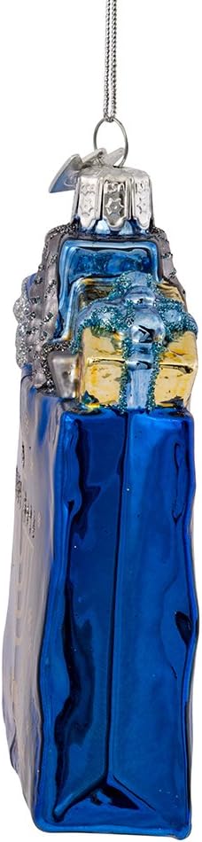 Kurt Adler 4 Inch Happy Hanukkah Glass Ornament