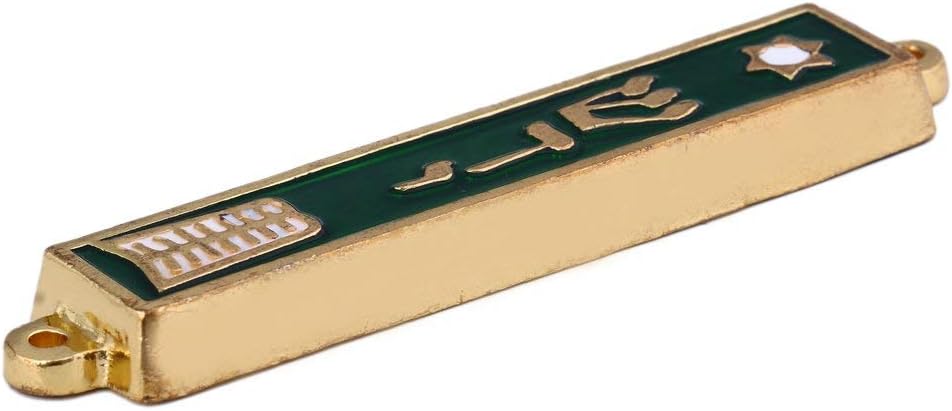 Holy Land Market 24k Gold Plated Mezuzah with Scroll