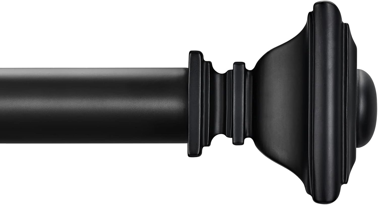 BRIOFOX Heavy Duty Black Curtain Rods 1 Inch Diameter