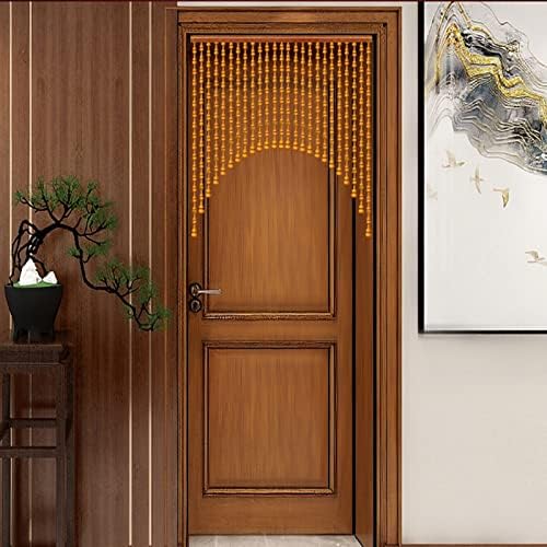 KDDEON Wood Beaded Door Curtain Panel 25 Strands 335x61in