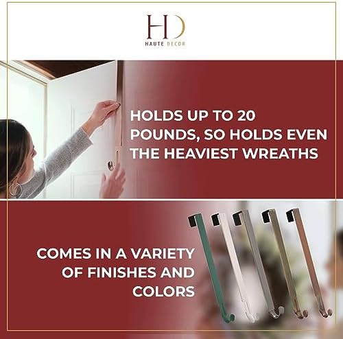 Haute Decor Adjustable Wreath Hanger - 20 Lb Capacity