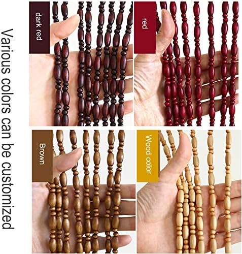 Bamboo Beaded Door Curtain for Entryway and Room Divider