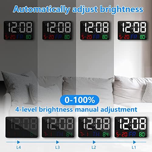 Ygdigital 115 Inch LED Digital Wall Clock with Remote Control