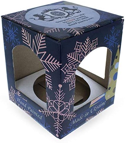BestPysanky 4 Inch Blown Glass Menorah Ornament