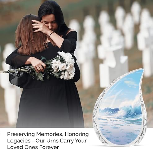 Ocean Waves Urns for Human Ashes 10 Inch