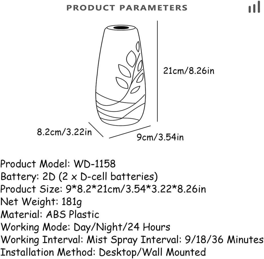 Eco-Friendly Leaf Shaped Air Freshener with Auto Timer
