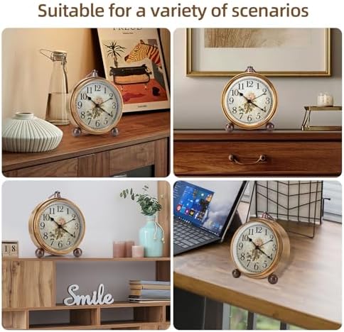 Maxspace Retro Vintage Desk Clock with Alarm