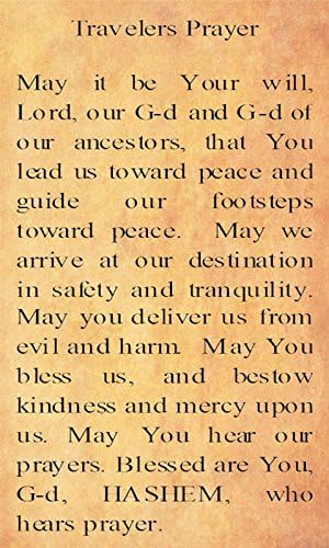 Find Joy in Journey Car Mezuzah with Travelers Prayer Scroll - Hebrew